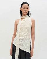 Stripe Ribbon Tied Wide Pants _ GREY