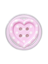 heart button phone grip - pink (magsafe)
