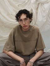 RELABEL Time Element (Rewind) Handless Washed Printed Slogan Full Length Aged Short Sleeve T-Shirt