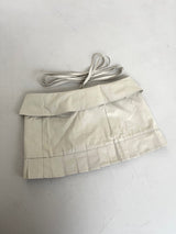 1439. Flap strap snap pleats mini sk (3color)