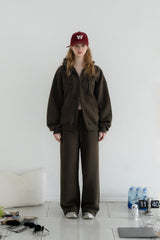 Solid sweat pants_khaki brown