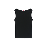 knit boatneck tank top