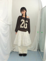 Numbering loose sweatshirt