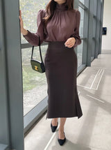 Matune Slit Span Mermaid Skirt