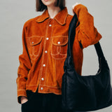 Soft Basket Hobo Bag (M)(black)