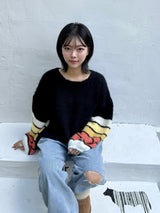 BLACK STRIPE SWEATER code 100
