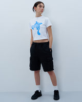 ツイストロゴクロップTシャツ　ホワイト