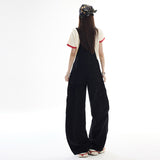 Multi Pocket Cargo Wide Leg Overall Pants