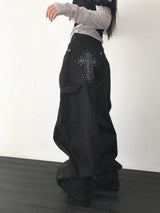 ninteen クロスワイドパンツ