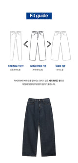 Basic denim pants (dark blue)