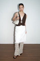 Dual-Way Layered Wrap Top (Brown)