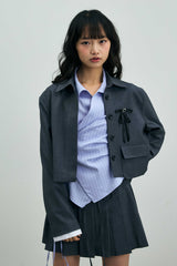 MILD CROP BLAZER / CHARCOAL