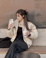 Knit high neck padding