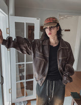 Roa Collar Leather Jacket