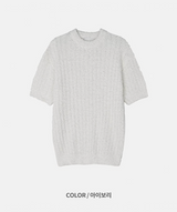[Unisex] サマーブークレハーフニット(4color)