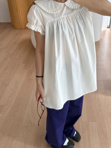 pleats collar mini dress 