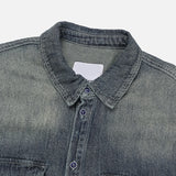 No.1209 cool denim washing half SHIRT (3color)