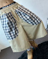 Bodi Check Pocket Keyring Cotton Bermuda Shorts 3color
