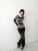 ヘアレイヤードTシャツ