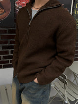 Saint wool zipup knit