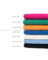LMN Newer 3 Burkle Collar Short Sleeve Knitwear (7 colors)