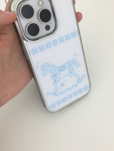ブルーホースケース (シルバーグラス)