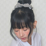 cozy stripe scrunchie brown