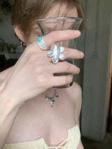 Matt flower bold ring (banding)