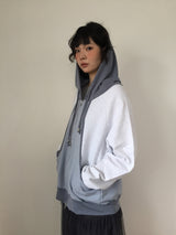 Block Cutout Hoodie Zip-Up
