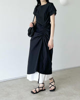 litily shirring nylon one-piece