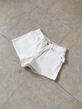 Eyelet cotton shorts