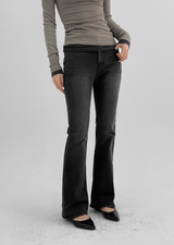 [B-DENIM] LOW SLIM BOOTS-CUT 037