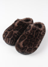 LEOPARD FUR SLIPPERS