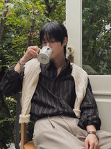 Cordrick V-neck cable knit