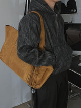 ASCLO Suede Fringe Shopper Bag (2color)