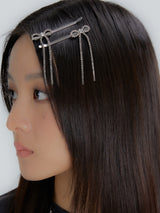 キャンディストーンロングボウヘアクリップセット（5色）