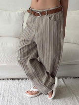 Need stripe wide pants(2color)