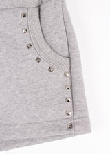 SQUARE STUD MINI SHORTS