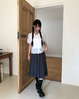 ニューエン プリーツ ミディスカート