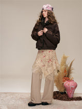 Layered Shirring Pleats Skort