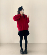 Sewing Dotom Balloon Fit Round Knit