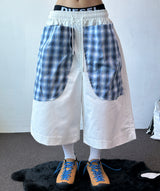 Bodi Check Pocket Keyring Cotton Bermuda Shorts 3color
