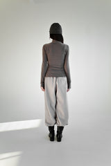 Wool turtleneck top, Brown