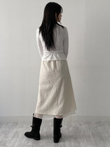 [Brushed Lining] Poe Wrap Bustier T-Shirt
