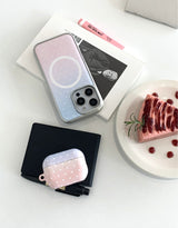 [MADE]ドットコットンキャンディ シルバーエポキシ MagSafe iPhoneケース