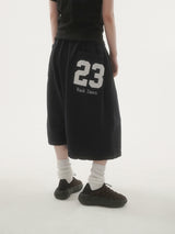 Bold 23embroidery bermuda sweat pants -3C