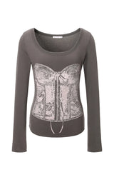 Silhouette tee - charcoal