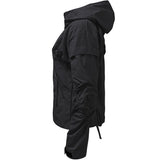 BIKER SHIRRING JACKET. CHARCOAL