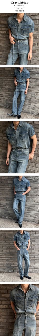 [MUSCLE FIT] Cool ever western pocket shirts(3color)