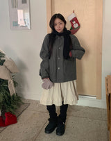 [unisex] Higgem Wool Collar Half Coat
